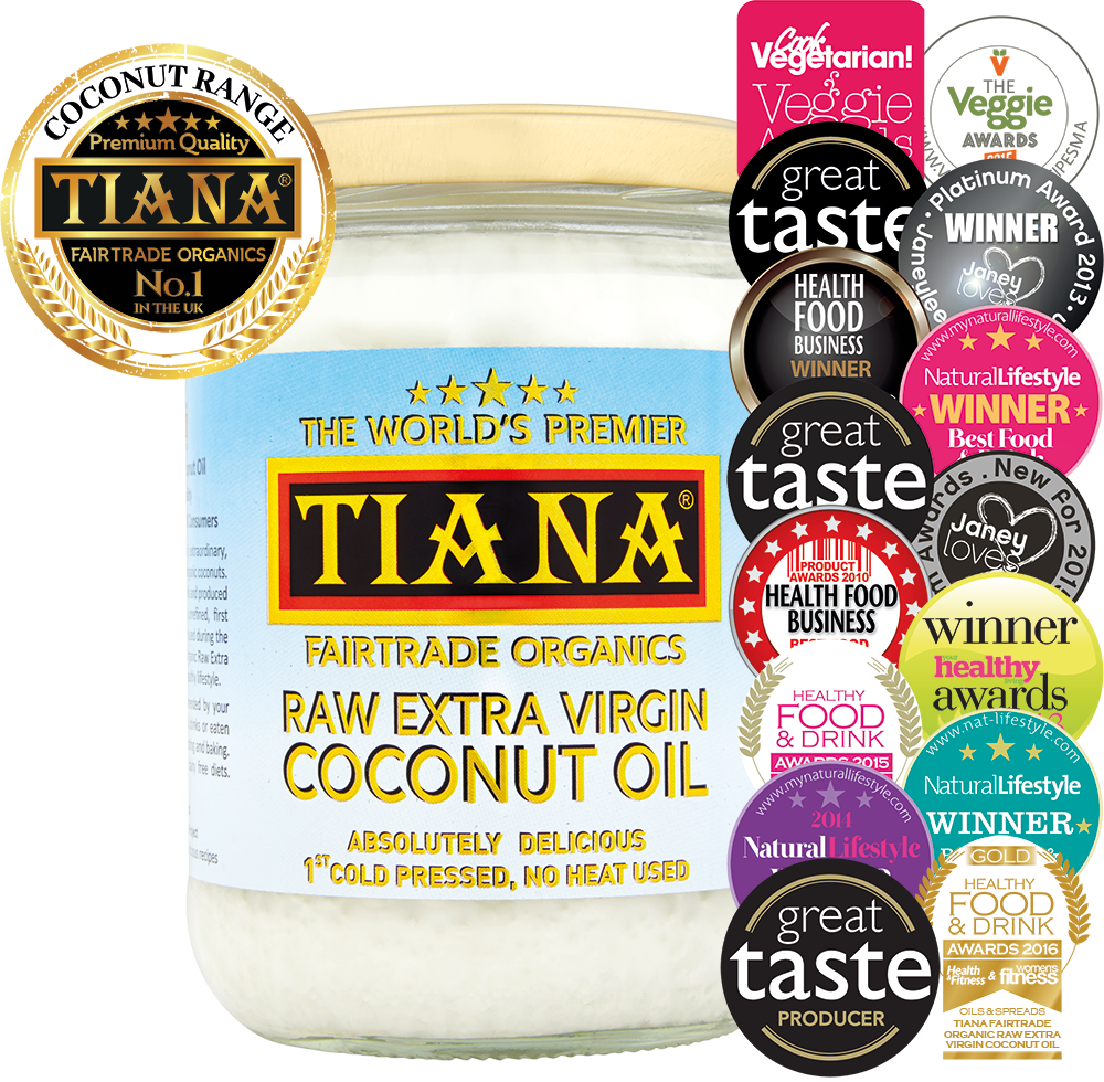 TIANA Fairtrade Organic Raw Extra Virgin Coconut Oil, UK No.1, 500ml