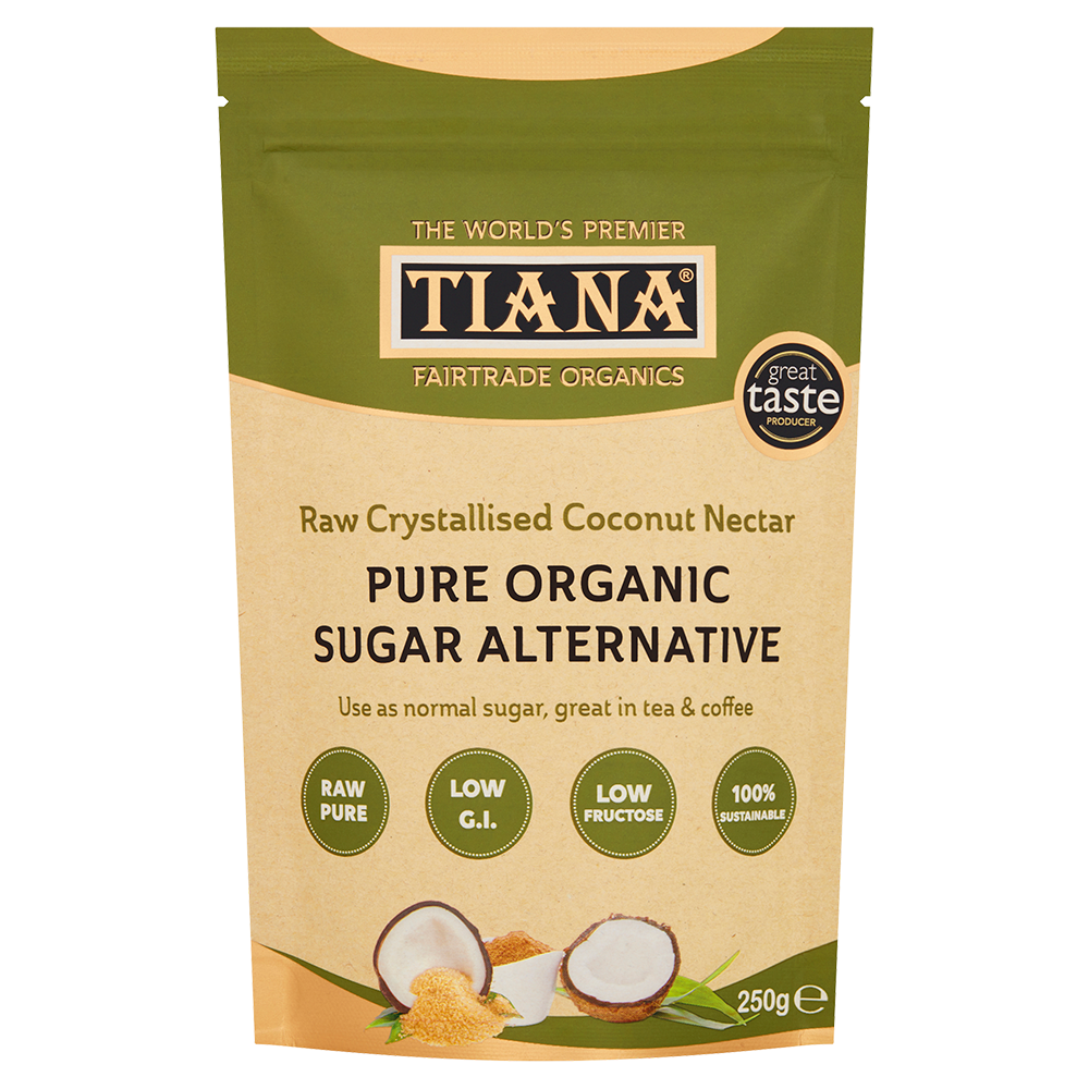 TIANA Organic Crystallised Raw Coconut Nectar, Sugar Alternative 250g