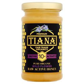 TIANA Fairtrade Organics Raw Active Wildflower Honey 10+  X12 - rrp. £143.88