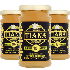 TIANA Pure Organic Raw Citrus Blossom Honey 18+, Offer 3 for 2