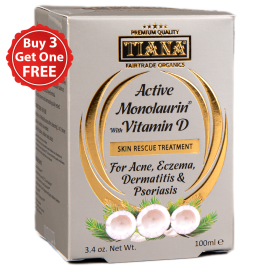 TIANA Organic Monolaurin Balm – Natural Relief for Acne, Eczema, Dermatitis & Psoriasis, 3 for 2