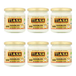 TIANA Organic Virgin Coconut Odourless Cooking Butter, 6 for 5