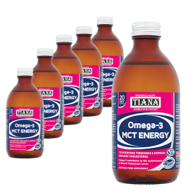 TIANA Fairtrade Organic Omega-3 MCT Oil, Reduces Cholesterol 300ml 6 for 4, 120 days supply