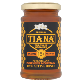 TIANA Fairtrade Organics Raw Active Pyrenees Mountain Honey 15+ X12 - rrp. £179.40