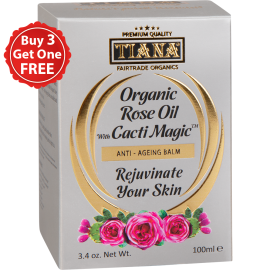 TIANA Fairtrade Organic Rose Oil Anti-Ageing Balm 100g, 3 for 2