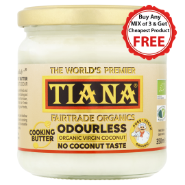 TIANA Fairtrade Organics Odourless Virgin Coconut Butter 350ml
