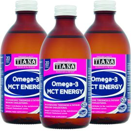 TIANA Fairtrade Organic Omega-3 MCT Oil Energy, Reduces Cholesterol 500ml 3 for 2, 90 days supply