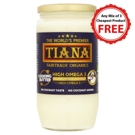 TIANA Fairtrade Organics Omega-3 Virgin Coconut Cooking Butter 750ml