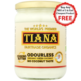 TIANA Fairtrade Organics Odourless Virgin Coconut Butter 500ml