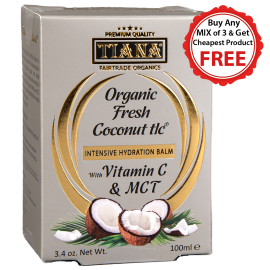 TIANA Fairtrade Organics Fresh Coconut Hydration Balm with Vitamin C and MCT