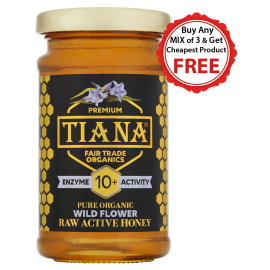 TIANA Fairtrade Organics Raw Active Wildflower Honey 10+