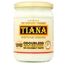 TIANA Fairtrade Organics Odourless Virgin Coconut Cooking Butter  X12  - rrp. £83.88
