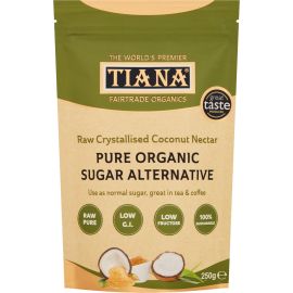 TIANA Fairtrade Organics Sugar Alternative Crystallised Coconut Nectar  X20 - rrp. £119.80