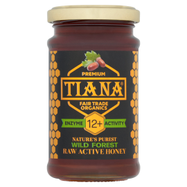 TIANA Fairtrade Organics Raw Active Wild Forest Honey 12+ X12 - rrp. £155.40