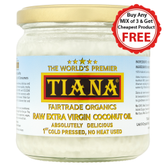 TIANA Fairtrade Organics Raw Extra Virgin Coconut Oil 350ml