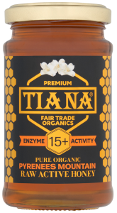 TIANA Fairtrade Organics Raw Active Pyrenees Mountain Honey 15+