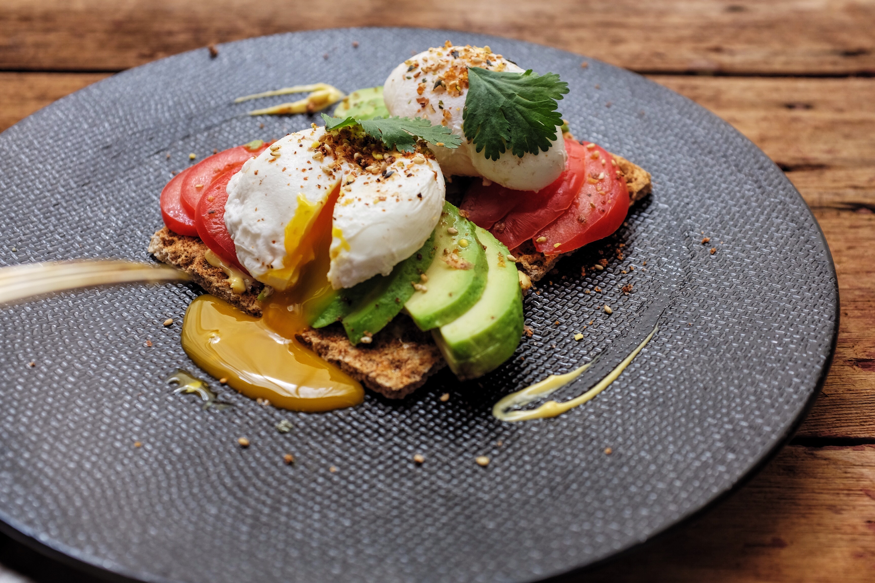 Tasty Eggs with avocado and tomatoes Recipe