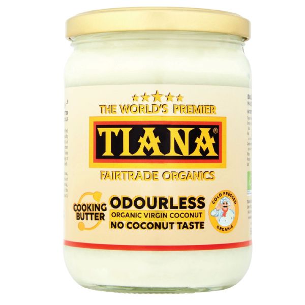 TIANA Fairtrade Organics Odourless Virgin Coconut Cooking Butter 500ml