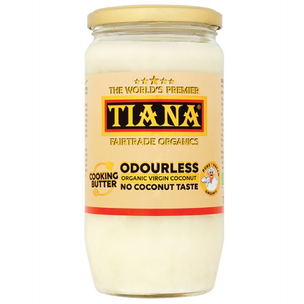 TIANA Fairtrade Organics Odourless Pure Virgin Coconut Cooking Butter 750ml