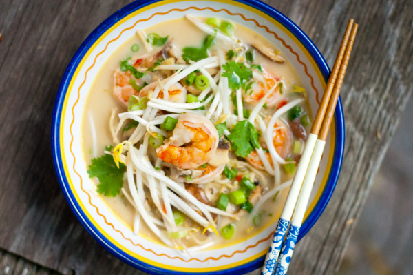 Thai Coconut Shrimp and Noodles