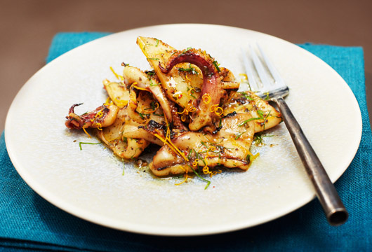 Tiana Fairtrade Organics Spicy Honeyed Squid Recipe
