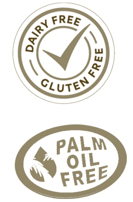 Glutan Free, Palm oil free